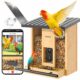 Bird Feeder with Camera, 2.4L Solar Powered Birdfeeder with AI Bird Identification & Alerts, Squirrel-Proof & Weatherproof, Adomii Window Bird Feeder with Double Bin, 1080p HD Live Camera product image