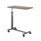 Drive Medical Overbed Table with Wheels - Secure Height Adjustment for Comfort - Non Tilt Surface - Smooth Rolling Design - Home & Hospital Use - Woodgrain Laminate Top - Silver Vein Silver Vein Table product image