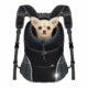 YUDODO Dog Front Carrier Backpack, Adjustable Breathable Pet Carrier for Small Dogs Cats, Ventilated Puppy Back Pack with Safety Belt, Lightweight Doggy Backpack for Hiking Outdoor (Black, M) Black Medium (4.5-8lbs) product image