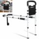 Bed Rails for Elderly Adults Safety - ASTM Approved Adjustable Bed Cane Supports 350LBS with Non-Slip Grip & Storage Pocket, Stable Bed Assist Rails for Seniors, Tool-Free Black Curved Handle Medium product image