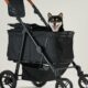 Medium Dog Stroller for Large Dogs, pet Stroller for Medium Dogs Up to 66lbs, All-Terrain with Adjustable Handle & Canopy, Sun Shades, Storage Organizer, Waterproof Oxford Fiber product image