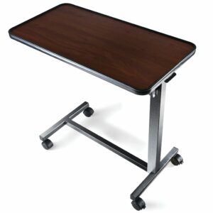 Medical king Adjustable Overbed Table with Wheels