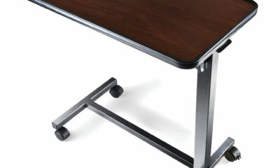 Medical king Adjustable Overbed Bedside Table with Wheels Bed Desk Over Bed with Wheels Hospital Table for Hospital and Home Use product image