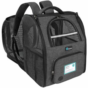 PetAmi Expandable Pet Carrier Backpack for Travel Hiking Airline Approved