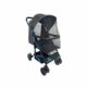 22” Buddy Buggies Foldable Pet Stroller - Shock Absorbing Frame with Storage - Machine Washable Fabric - Durable Mesh & UV Protected Retractable Canopy - Cat & Dog Stroller Up to 30lb Blue 22 Inch product image