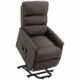 HOMCOM Power Lift Recliner Chair for Elderly, Easy Assembly, Fabric Lift Chair for Adults, Recliner Sofa with Remote Control, Side Pockets for Living Room, Brown product image