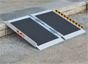 FACHNUO TOOL 2FT 800LBS Aluminum Wheelchair Ramp (2-6" Height)