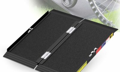 2FT Portable Wheelchair Ramp with Quick-Lock, Black Seamless Non-Slip Aluminum Folding Handicap Ramp,Threshold Ramp for Doorways, Wheel Chair Ramp for Home Steps, Loading Dock Plates 2FT(Using height 2-6'') product image