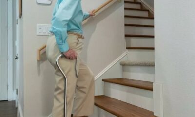 Stair Climbing Assist Cane – Stair Lift for Seniors, Mobile Stairlift, Half Step for Seniors, Portable Stair Lift for Elderly (Aluminum) product image
