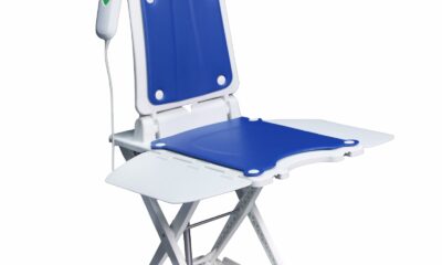 Electric Chair Lift - Floor Lift for Elderly Falls, IPX8 Waterproof Bath Lift, Support Up to 300 LBS, Chair Lift Assist Devices for Seniors, Suitable for Bathtub, Bathroom, Bedroom, Living Room Dark Blue product image