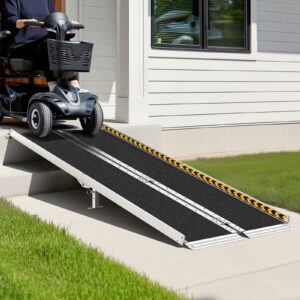 gardhom 5FT Ramp for Wheelchair for Home Steps, 800Lbs Load Capacity Anti-Slip Aluminum Portable Folding Handicap Ramp for Home Entrance Threshold Doorways Stairs Curbs Scooter 5 Foot (Pack of 1) product image