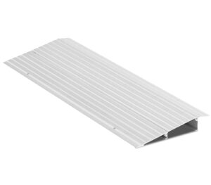 Door Threshold Ramp 2" Rise Door Ramp Aluminum Entry Ramp or Doorways Rated 800 lbs Load Capacity forWheelchair Scooters Power Chairs Walkers Metallic 2 Inch (Pack of 1) product image