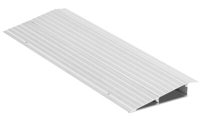 Door Threshold Ramp 2" Rise Door Ramp Aluminum Entry Ramp or Doorways Rated 800 lbs Load Capacity forWheelchair Scooters Power Chairs Walkers Metallic 2 Inch (Pack of 1) product image