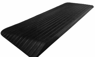 Electriduct 2.5" Rise Rubber Power Wheelchair Scooter Threshold Ramp 2.5 Inch Height(A) x 43"W (B) x 16.5"L(C) 1 Unit product image