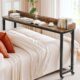 Arlopu Overbed Table with 360° Wheels, Queen Size Mobile Bed Desk with Heavy Duty Metal Leg, Sturdy Laptop Cart & Dining Table for Bedroom, Living Room, Hospital Use (Brown) product image