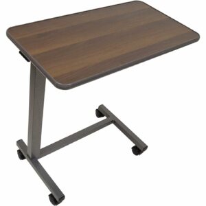 ProBasics Overbed Table with Wheels Adjustable Hospital Tray Table