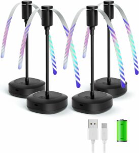 Edvision USB Rechargeable Table Fan 4-Pack with Flexible Goose Neck