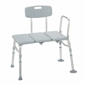 Drive Medical Tub Transfer Bench Height Adjustable 350 lb Raised Toilet Seat