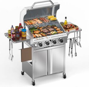 Kismile G31 3-Burner 24,000 BTU Propane Gas Grill