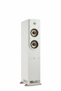 Polk Signature Elite ES50 Tower Speaker - Hi-Res Certified, Dolby Atmos Speakers & DTS:X Compatible, 1" Tweeter & (2) 5.25" Woofers, Power Port Technology for Effortless Bass, Contemporary White White ES50 Tower product image