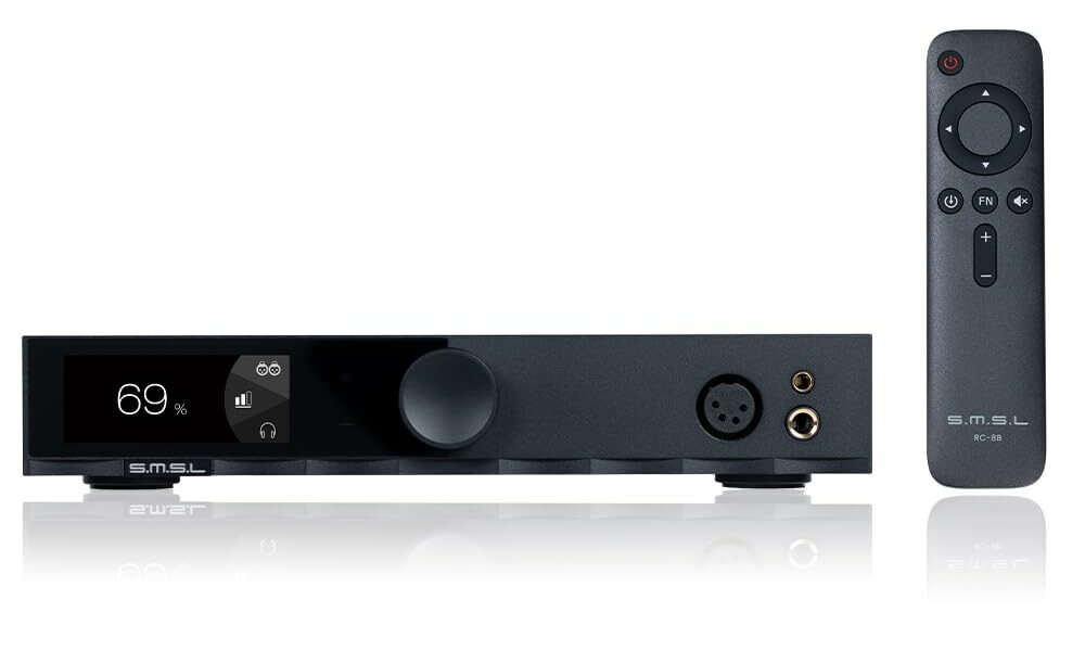 S.M.S.L H400 Hi-Res Headphone Amplifier Hi-End Preamp Design High Power Output 15W/16Ω 7.5W/32Ω Hi-Fi Audio Fully Balanced 3 Gears Gain Control 4.4mm Balanced/XLR 4Pin/ 6.35mm Unbalanced (Black) product image