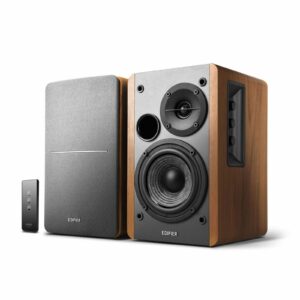 Edifier R1280T Powered Bookshelf Speakers - 2.0 Active Near Field Studio Monitor Speaker - Wooden Enclosure - 42 Watts RMS Power product image