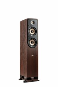 Polk Signature Elite ES50 Tower Speaker - Hi-Res Audio Certified, Dolby Atmos Speaker & DTS:X Compatible, 1" Tweeter & (2) 5.25" Woofers, Power Port Technology for Effortless Bass, Contemporary Walnut Walnut ES50 Tower product image