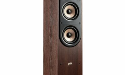 Polk Signature Elite ES50 Tower Speaker - Hi-Res Audio Certified, Dolby Atmos Speaker & DTS:X Compatible, 1" Tweeter & (2) 5.25" Woofers, Power Port Technology for Effortless Bass, Contemporary Walnut Walnut ES50 Tower product image