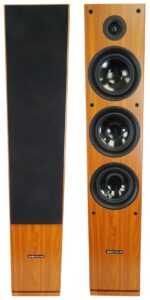 Rockville RockTower 68C Passive Tower Speaker, 8 Ohm, Classic Wood Grain, 500W Peak, 3-Way, Dual 6.5", MDF Cabinet, Detachable Grille, for Home Audio, 2-Piece product image