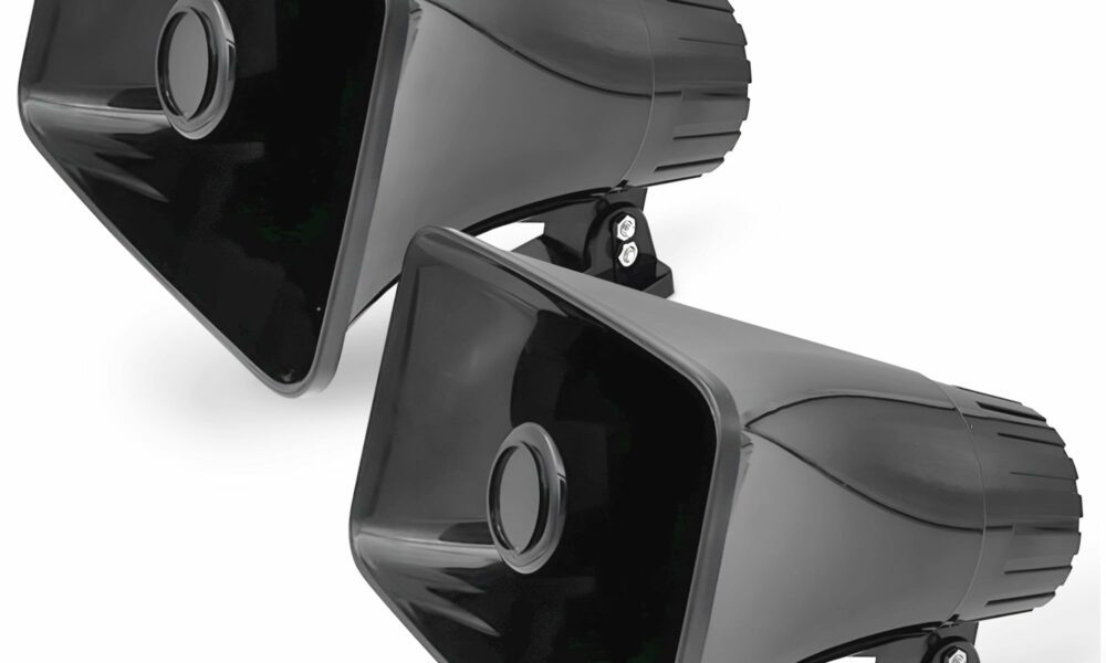 Pyle 2 Pack 6" Portable PA Horn Speaker for Indoor/Outdoor Use, 65W Peak Power, Black product image