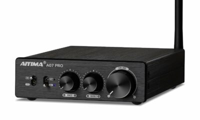 AIYIMA A07 Pro TPA3255 Stereo Amplifier Bluetooth 5.2 300Wx2 HiFi Class D Amp 2.0/2.1 Channel Audio Power Amp for Home Audio Speaker with Bass Treble knobs& 3.5mm Line Output,Supports 24-48V product image