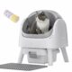 PetPivot Automatic Litter Box for Cats, Open-Top Design with Safety Sensors, Includes Liners and Litter Mat, Suitable for Multi-Cat Homes, Grey product image