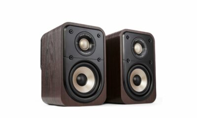 Polk Signature Elite ES15 Surround Sound Speakers - Hi-Res Audio Certified, Dolby Atmos & DTS:X Compatible, 1" Tweeter & 4" Woofer, Power Port Technology for Bass (Pair, Stunning Black) Walnut ES10 Bookshelf product image