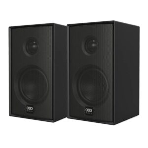 OSD Audio Nero MODQ2 Bookshelf Monitor Speakers 100W, 3” Glass Fiber Mid/Woofer, 1” Silk Dome Tweeter for Home Theaters, Desks, Gaming (Black, Pair) MODQ2 Passive product image