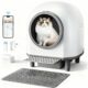 Self Cleaing Litter Box for Multiple Cats, 88L Large Smart Automatic Cat Litter Box with App Control, Health Monitoring, Integrated Safety Sensors, Odor Removal, Mat, Liners (White) product image