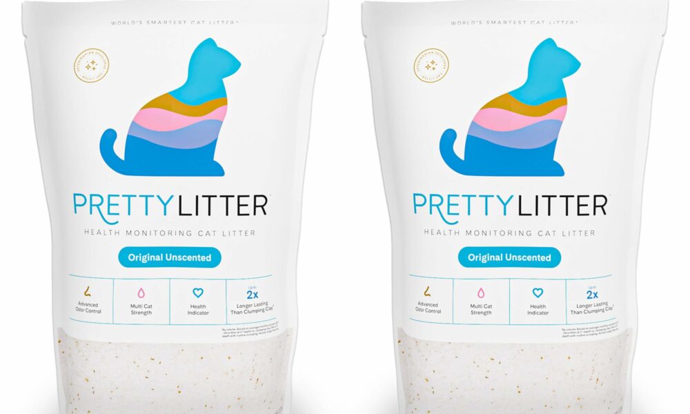 PrettyLitter Health Monitoring Cat Litter (Unscented, Non Clumping) | Lightweight & Low Tracking, Color Changing Silica Gel Crystals, Advanced Odor Control — 6 Lbs, Pack of 2 (Two Month Supply) 6 LB (Pack of 2) Unscented product image