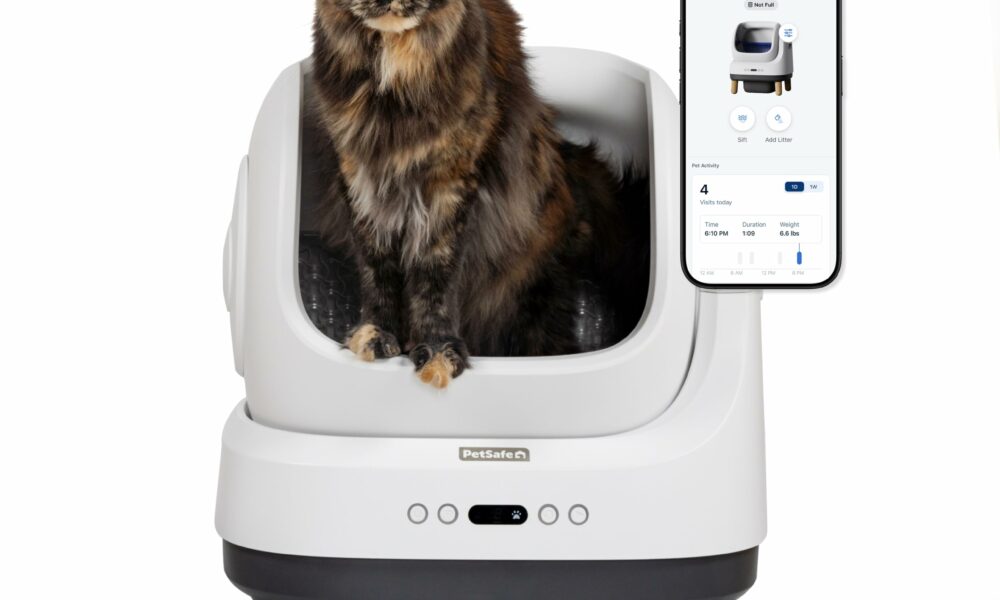 PetSafe ScoopFree OpenSky Automatic Self-Cleaning Cat Litter Box - Hands-Free Cleaning - Odor Control Litter System - App Controlled with Health Monitoring - Multi-Cat Compatible product image