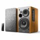 Edifier R1280DB Powered Bluetooth Bookshelf Speakers - Optical Input - Wireless Studio Monitors - 4 Inch Near Field Speaker - 42w RMS - Wood Grain product image