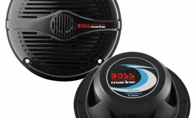 BOSS Audio Systems MR50B 5.25 inch Marine Stereo Boat Speakers - 150 Watts (pair), 2 Way, Full Range Audio, Tweeters, Coaxial, Weatherproof, Sold in Pairs 5.25" Black 150W MR50B product image