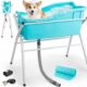 Dog Bath Tub, Portable Dog Washing Bathing Station, Elevated Foldable Dog Bath for Shower and Grooming, 3 Adjustable Height Pet Tub for Small and Medium Size Dogs, Indoor and Outdoor (Patent Design) blue product image