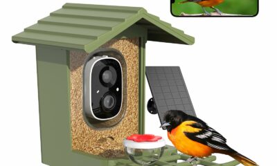 Smart Bird Feeder Camera with AI Species Identifier | Solar Powered, 2.5K HD Video, Motion Alerts - Outdoor Garden & Birdwatching Gift product image