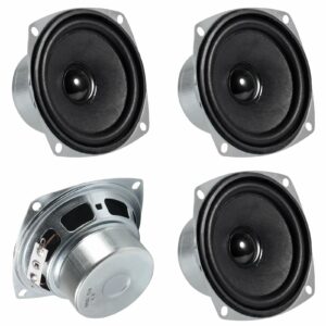 4PCS 10W Mini 3" HiFi Full Range Speaker 8 Ohm Anti-Magnetic Audio 2.0/2.1 Home Stereo Woofer Loudspeaker 90dB High Sensitivity for DIY Boom Box Satellites Speaker (4pcs) product image