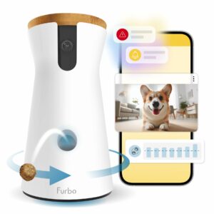 Furbo 360° Dog Camera [Subscription Required] Unlock w/Paid Plan: Home Security & Dog Safety Alerts, Rotating Pet Treat Toss, 2-Way Speaker (Low Risk, 3mo Min. Cancel Anytime) product image