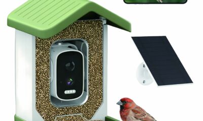 Billber Smart Bird Feeder with Camera - Solar Powered & Night Vision, 2K HD Real-Time View & Instant Alerts, Waterproof Outdoor Hummingbird Feeder, for Bird Watching Enthusiasts product image