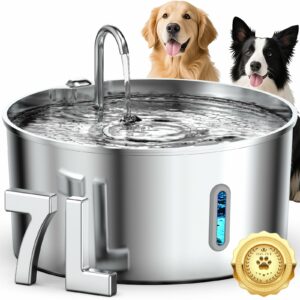 Vekonn 7L Stainless Steel Dog Water Fountain