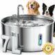 Dog Water Fountain for Large Dogs, 7L/236oz Stainless Steel Dog Fountain Water Bowl, Automatic Dog Water Bowl Dispenser Faucet Spout product image