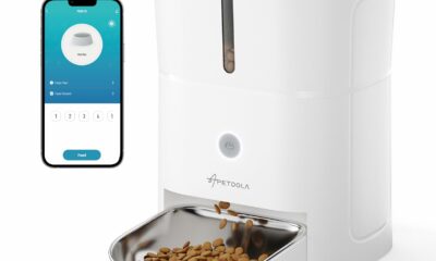 Automatic Cat Feeder, 5G & 2.4G Wi-Fi Cat Food Dispenser with APP Control, 3L Timed Pet Feeder for Pet Dry Food, 1-10 Meals Per Day (FDG10-2.4G+5G) product image