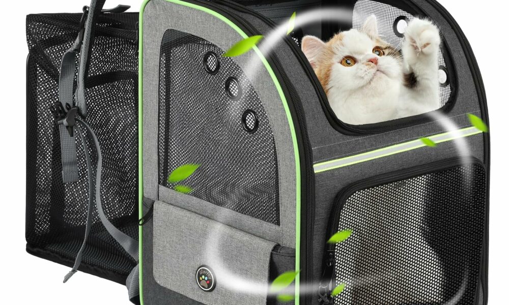 Cat Carrier Backpack, Large Cat Backpack Carrier Soft, Expandable Airline Approved Cat Carrier for Small Dogs Puppies Medium Cats Suitable for Hiking/Camping product image