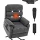VEVOR Power Lift Recliner Chair, Dual Motor Lift Chair with Heat and Massage for Elderly, Infinite Position Adjustment Electric Recliner with 2 Anti-Fall Ropes (Medium, Dark Gray) Medium- Dark Gray product image
