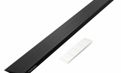 LIEKUMM 1" Rise Rubber Threshold Ramp – 2500 lbs Load Capacity Non-Slip Ramp for Doorways, Cuttable Rubber Ramp with Adhesive, Indoor Outdoor Wheelchair Curb Ramp 1"H x 3.2"W x 35.5"L product image